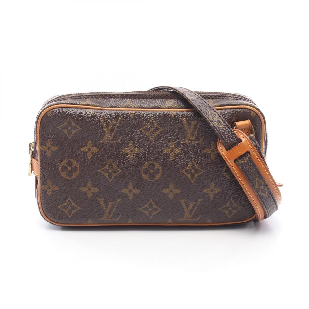 Louis Vuitton Marly Bandouliere Shoulder Bag Canvas Leather Monogram Brown